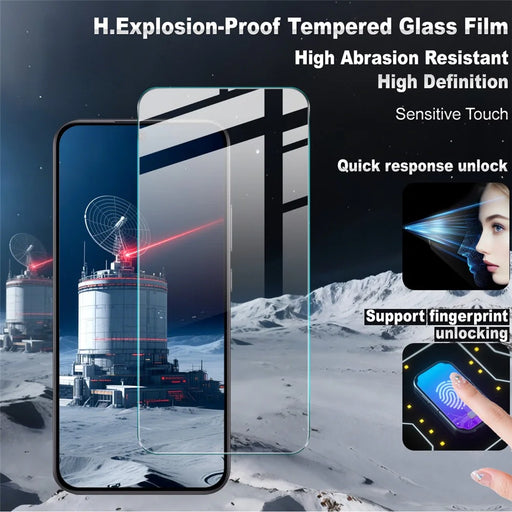 IMAK H Series For Oppo A6 Pro 4G / 5G Screen Protector Tempered Glass Film (Not Complete Coverage) (Fingerprint Unlock) - 2