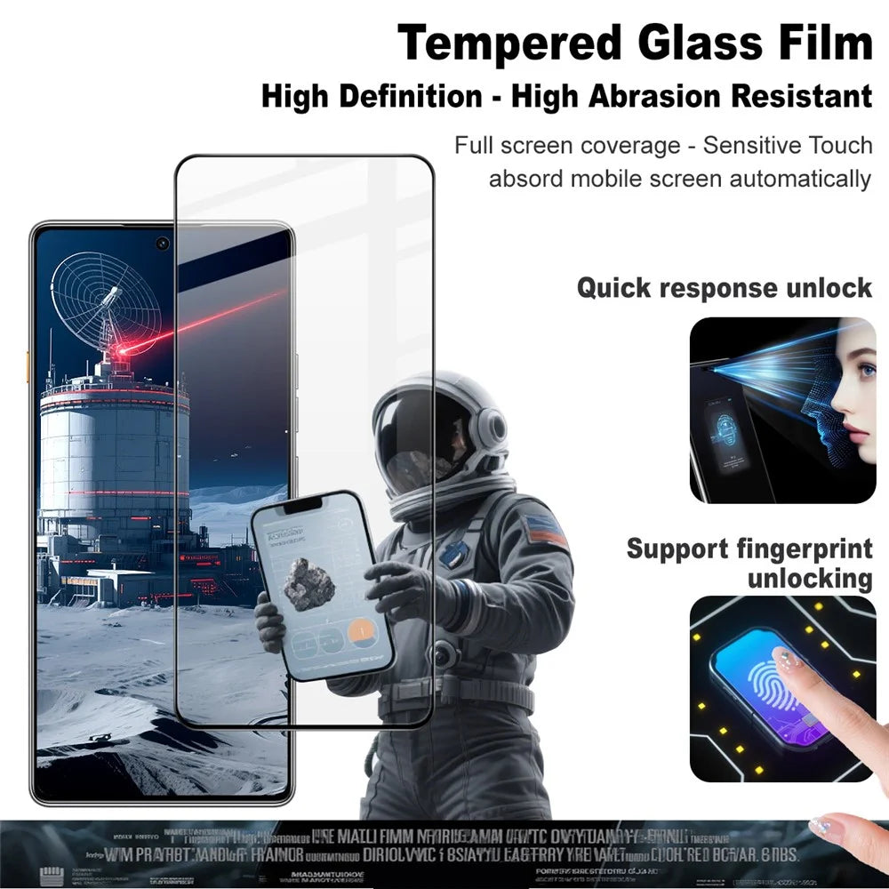 IMAK Pro+ Series For TECNO Camon 40 4G Screen Protector Full Coverage Tempered Glass Film (Fingerprint Unlock) - 3