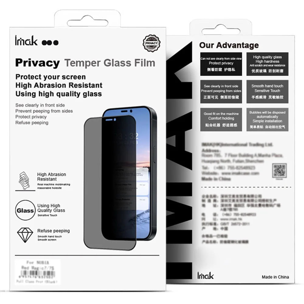 IMAK For TECNO Spark Slim 4G / Pova Slim 5G Anti Spy Screen Protector Side Glue Full Cover Tempered Glass Film - 7