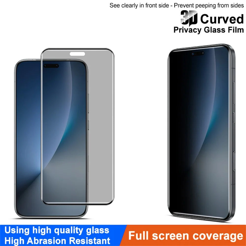 IMAK For Honor Magic8 Pro 5G Anti Spy Screen Protector Full Cover Side Glue Tempered Glass Film - 3