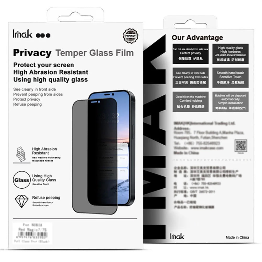 IMAK For Honor Magic8 Pro 5G Anti Spy Screen Protector Full Cover Side Glue Tempered Glass Film - 7