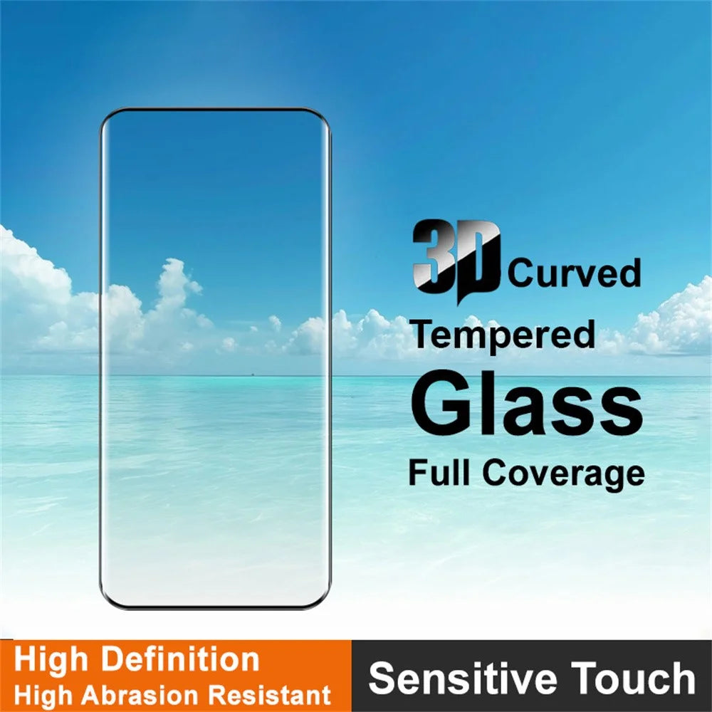 IMAK For TECNO Spark Slim 4G / Pova Slim 5G Full Screen Protector 3D Curved Edge Side Glue Tempered Glass Film (Fingerprint Unlock) - 3