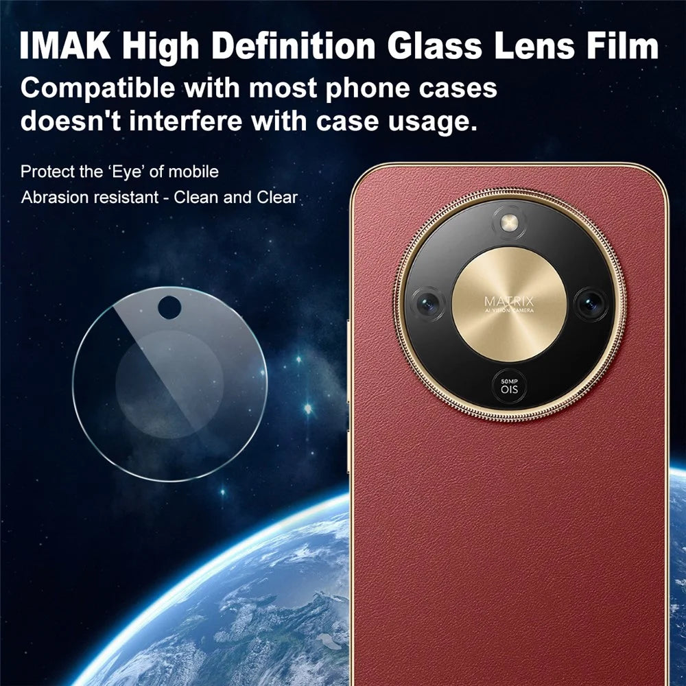IMAK Full Coverage Camera Lens Protector for Honor Magic8 Lite 5G / X9d 5G / X70 5G Slim Tempered Glass Lens Film - 2