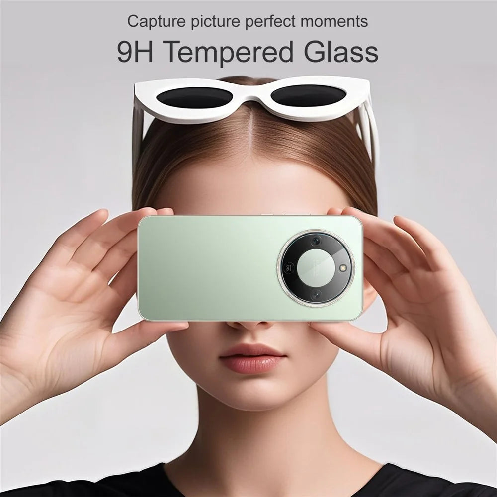IMAK Full Coverage Camera Lens Protector for Honor Magic8 Lite 5G / X9d 5G / X70 5G Slim Tempered Glass Lens Film - 3
