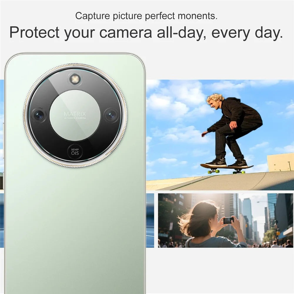 IMAK Full Coverage Camera Lens Protector for Honor Magic8 Lite 5G / X9d 5G / X70 5G Slim Tempered Glass Lens Film - 5