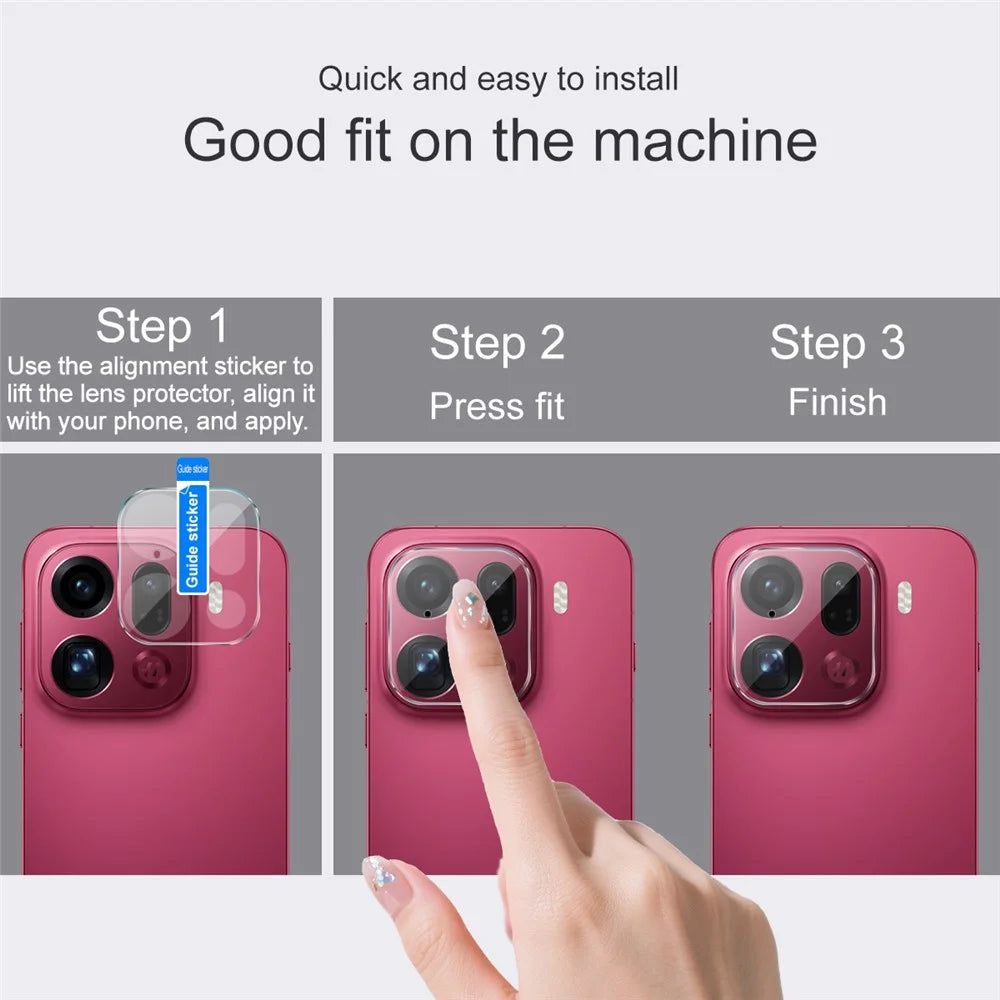 IMAK For Oppo Find X9 Pro 5G Full Coverage Camera Lens Protector Slim Tempered Glass Lens Film - 4