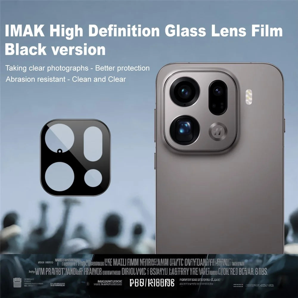 IMAK For Oppo Find X9 Pro 5G Camera Lens Protector Tempered Glass HD Clear Lens Film (Black Version) - 2