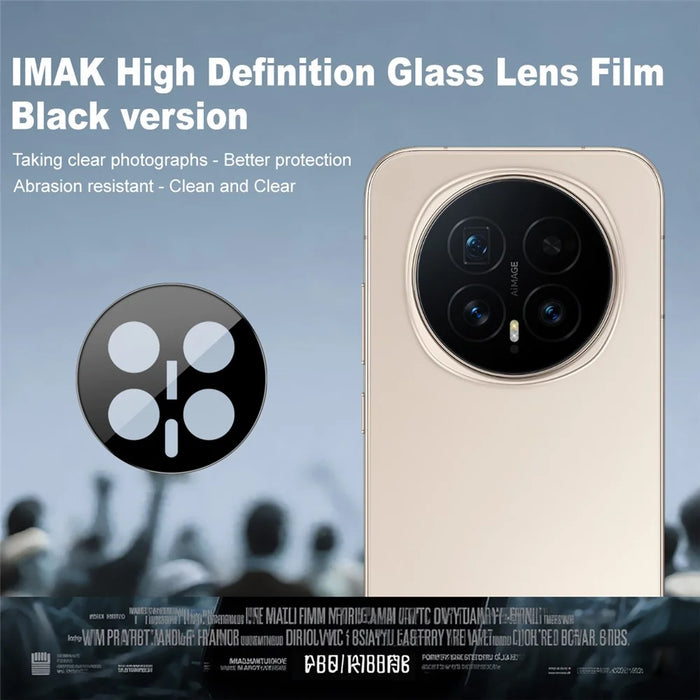 IMAK For Honor Magic8 5G Full Coverage Camera Lens Protector Tempered Glass HD Clear Lens Film (Black Version) - 2