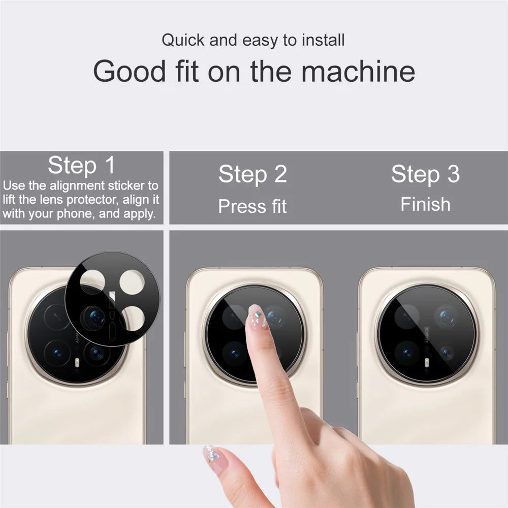 IMAK For Honor Magic8 Pro 5G Full Coverage Camera Lens Protector Tempered Glass HD Clear Lens Film (Black Version) - 4