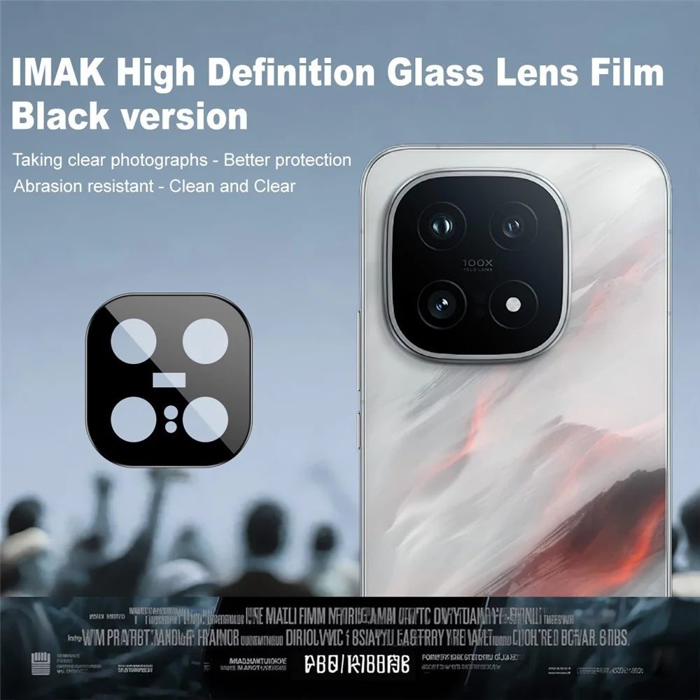 IMAK For vivo iQOO 15 5G Full Coverage Camera Lens Protector Tempered Glass HD Clear Lens Film (Black Version) - 2