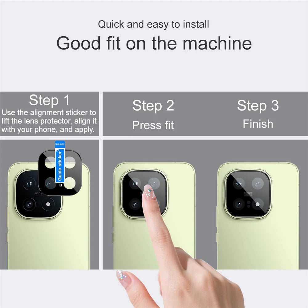 IMAK For vivo iQOO 15 5G Full Coverage Camera Lens Protector Tempered Glass HD Clear Lens Film (Black Version) - 4
