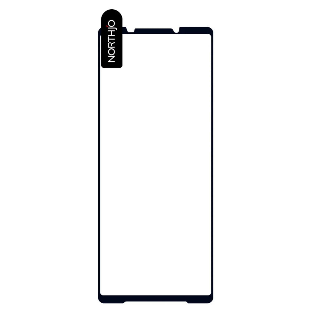 NORTHJO A++ For Sony Xperia 1 III 5G Silk Printing Anti-fingerprint Full Screen Protector 0.3mm 2.5D High Aluminum-silicon Glass Film - Black - 2