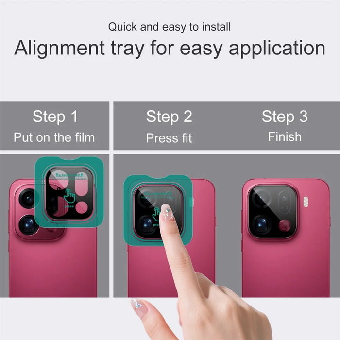IMAK For Oppo Find X9 Pro 5G Tempered Glass Full Coverage Camera Lens Protector with Self Positioning Frame (Black Version) - 4