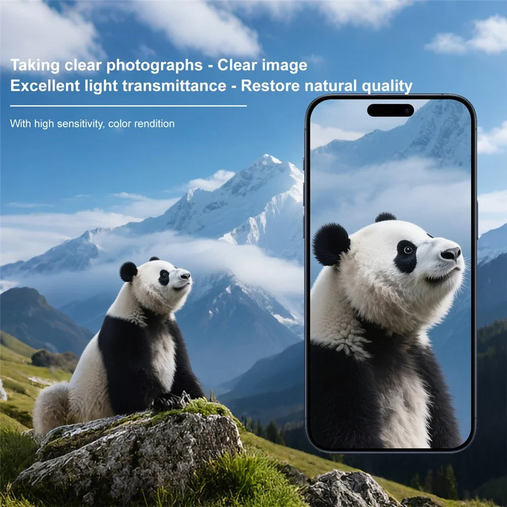 IMAK Full Coverage Camera Lens Film for iPhone 16 Pro Max / 15 Pro Max / 14 Pro Max Transfer to 17 Pro Max Acrylic Lens Cap + Tempered Glass Lens Protector - Orange - 6