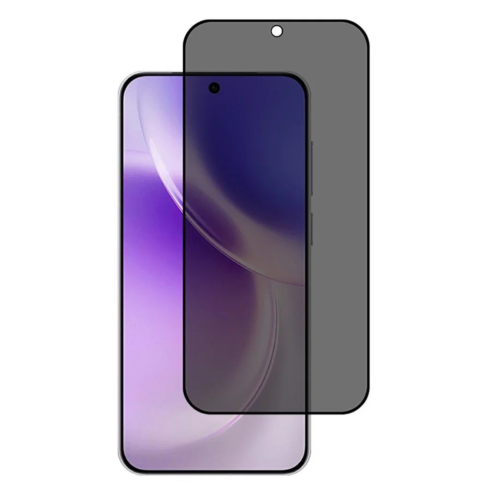 For vivo X300 5G Full Screen Protector Silk Printing Full Glue Anti Spy Tempered Glass Film (Fingerprint Unlock) - 1