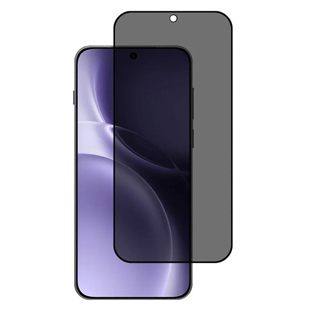 For vivo X300 Pro 5G Full Screen Protector Silk Printing Full Glue Anti Spy Tempered Glass Film (Fingerprint Unlock) - 1