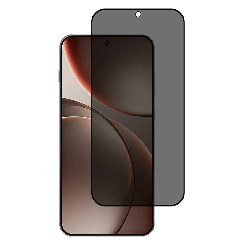 For Oppo Find X9 5G Screen Protector Silk Printing Full Glue Anti Spy Tempered Glass Film (Fingerprint Unlock) - 1