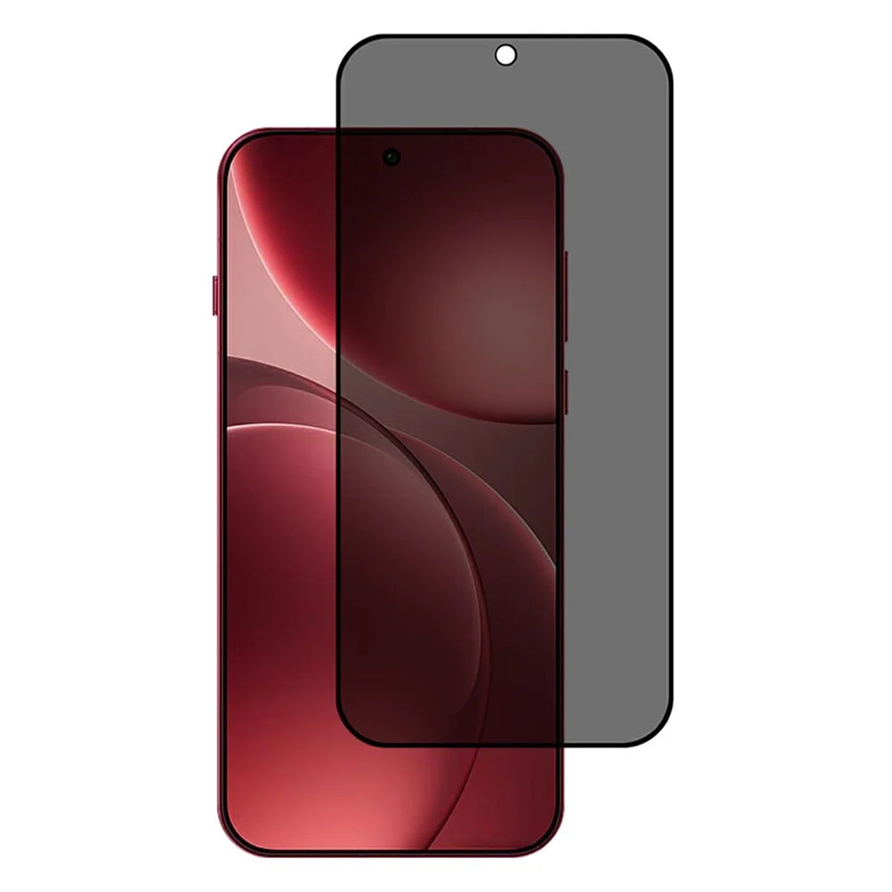 For Oppo Find X9 Pro 5G Screen Protector Silk Printing Full Glue Anti Spy Tempered Glass Film (Fingerprint Unlock) - 1