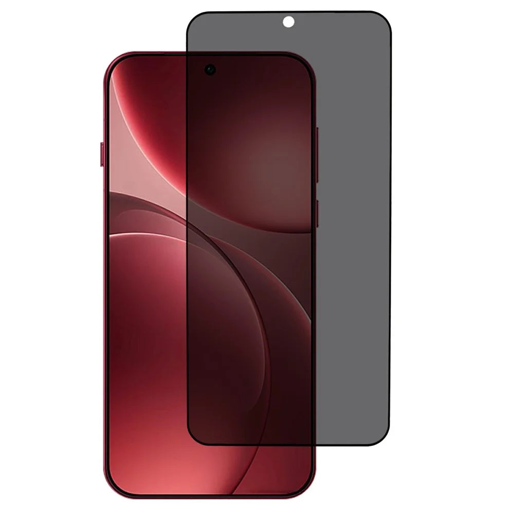 For Oppo Find X9 Pro 5G Tempered Glass 180 Degree Anti-Peep Film Black Edge Full Glue Full Screen Protector with Fingerprint Unlock - 1