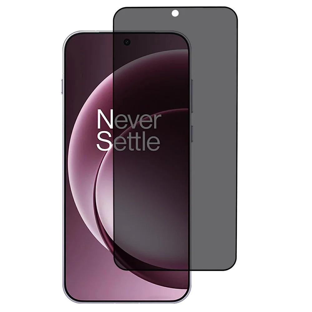 For OnePlus 15 5G Tempered Glass 180 Degree Anti-Peep Film Black Edge Full Glue Full Screen Protector with Fingerprint Unlock - 1