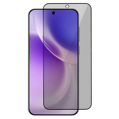 For vivo X300 5G 180 Degree Anti-Peep Tempered Glass Black Edge Privacy Protection Full Screen Protector, Full Glue - Black - 1