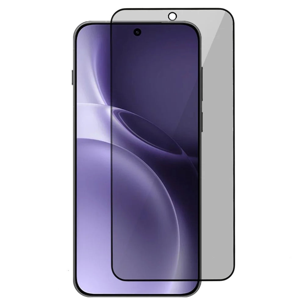 For vivo X300 Pro 5G 180 Degree Anti-Peep Tempered Glass Black Edge Privacy Protection Full Screen Protector, Full Glue - Black - 1