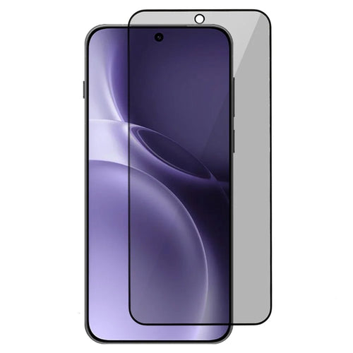 For vivo X300 Pro 5G 180 Degree Anti-Peep Tempered Glass Black Edge Privacy Protection Full Screen Protector, Full Glue - Black - 1