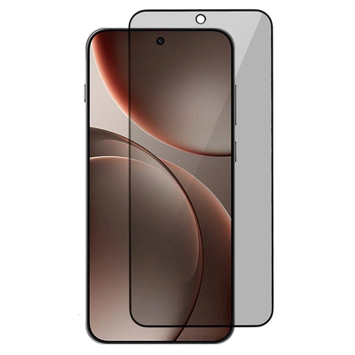 For Oppo Find X9 5G 180 Degree Anti-Peep Tempered Glass Black Edge Privacy Protection Full Screen Protector, Full Glue - Black - 1