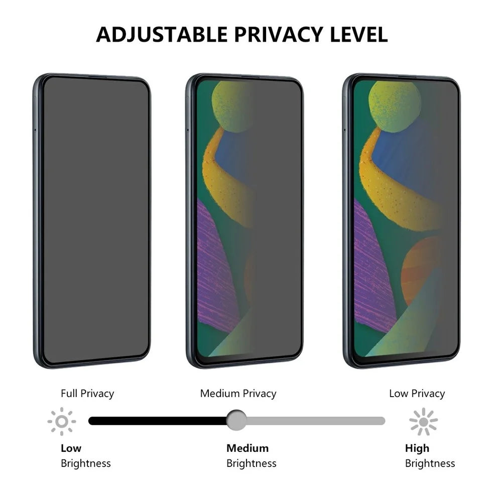 For Oppo Find X9 5G 180 Degree Anti-Peep Tempered Glass Black Edge Privacy Protection Full Screen Protector, Full Glue - Black - 3