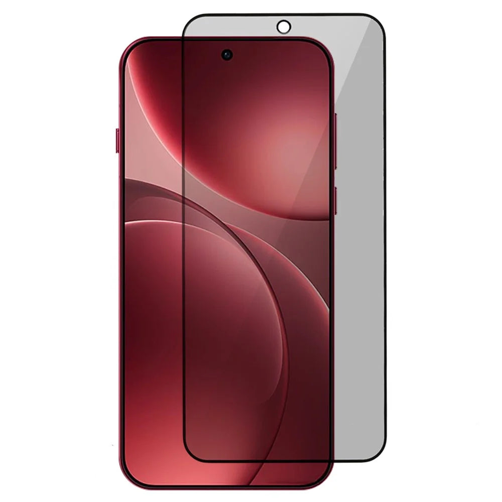 For Oppo Find X9 Pro 5G 180 Degree Anti-Peep Tempered Glass Black Edge Privacy Protection Full Screen Protector, Full Glue - Black - 1