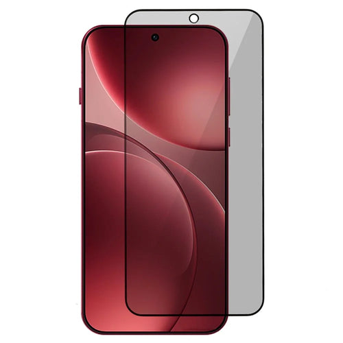 For Oppo Find X9 Pro 5G 180 Degree Anti-Peep Tempered Glass Black Edge Privacy Protection Full Screen Protector, Full Glue - Black - 1