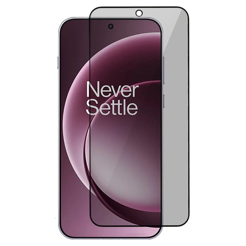 For OnePlus 15 5G 180 Degree Anti-Peep Tempered Glass Black Edge Privacy Protection Full Screen Protector, Full Glue - Black - 1