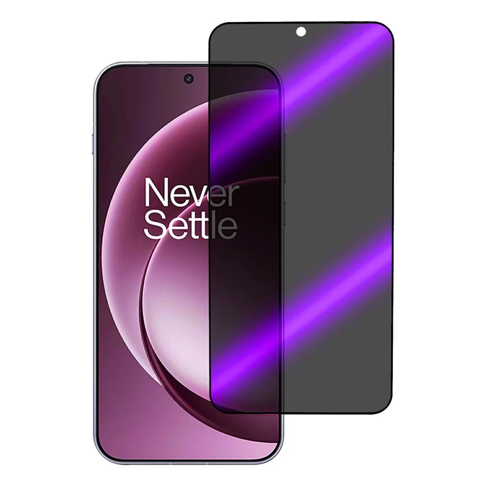 For OnePlus 15 5G Full Cover Privacy Screen Protector 180 Degree Anti Spy Silk Printing Anti-blue-ray Tempered Glass Film - 1