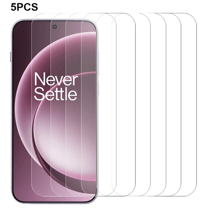 5Pcs For OnePlus 15 5G Front Screen Protector 0.3mm 2.5D Tempered Glass Clear Film - 1