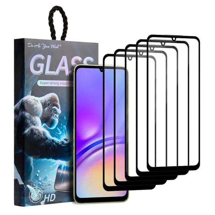 DO AS YOU WISH 5Pcs For Samsung Galaxy A05 4G  /  A05s 4G Screen Protector Silk Printing Full Glue High Aluminum-silicon Glass Film - 1