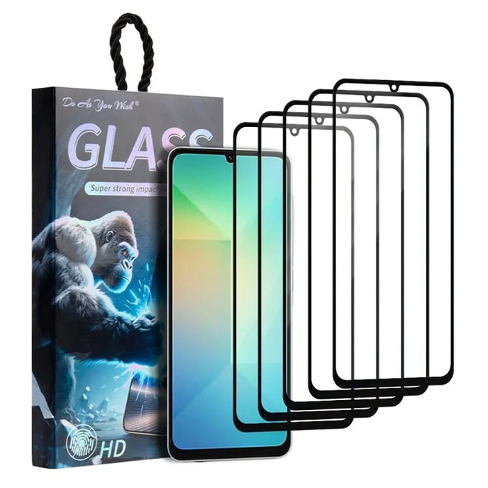 DO AS YOU WISH 5Pcs For Samsung Galaxy A06 5G / 4G Screen Protector Silk Printing Full Glue High Aluminum-silicon Glass Film - 1