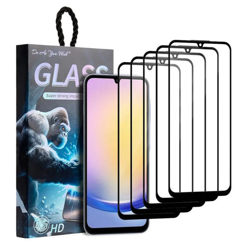 DO AS YOU WISH 5Pcs Screen Protector For Samsung Galaxy A25 5G (Global) (161mm)  /  A15 4G  /  A15 5G Silk Printing Full Glue High Aluminum-silicon Glass Film - 1