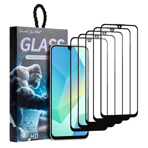 DO AS YOU WISH 5Pcs For Samsung Galaxy A16 5G  /  4G Screen Protector Silk Printing Full Glue High Aluminum-silicon Glass Film - 1