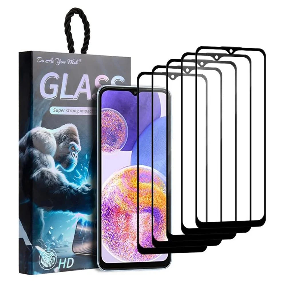 DO AS YOU WISH 5Pcs For Samsung Galaxy A23 4G  /  5G (Global) Screen Protector Silk Printing Full Glue High Aluminum-silicon Glass Film - 1