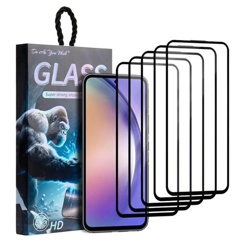 DO AS YOU WISH 5Pcs For Samsung Galaxy A54 5G Screen Protector Silk Printing Full Glue High Aluminum-silicon Glass Film - 1