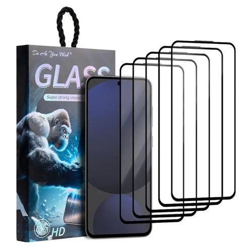 DO AS YOU WISH 5Pcs For Samsung Galaxy S24 FE Screen Protector Silk Printing Full Glue High Aluminum-silicon Glass Film - 1
