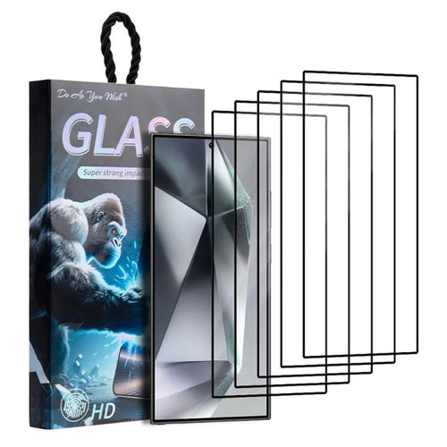 DO AS YOU WISH 5Pcs For Samsung Galaxy S24 Ultra Screen Protector Silk Printing Full Glue High Aluminum-silicon Glass Film - 1