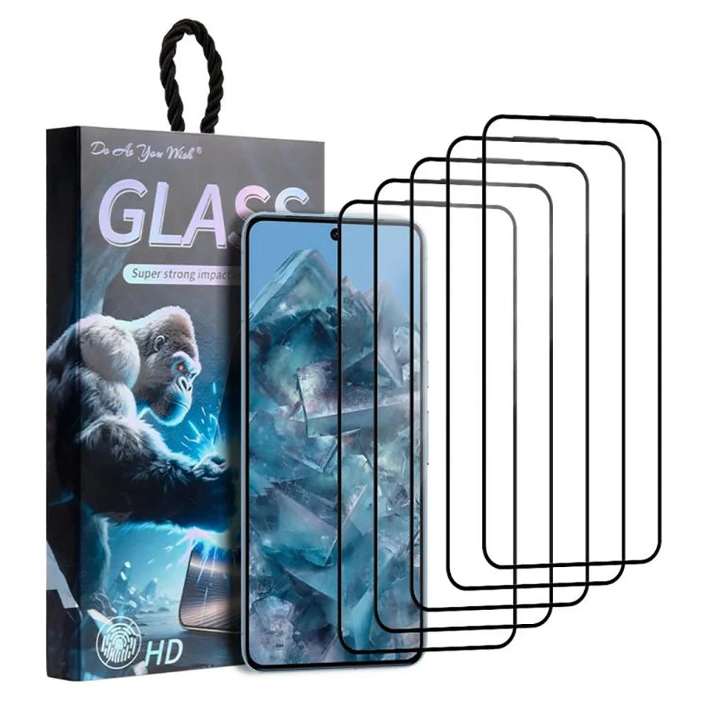 DO AS YOU WISH 5Pcs For Google Pixel 8 Pro Screen Protector Silk Printing Full Glue High Aluminum-silicon Glass Film - 1