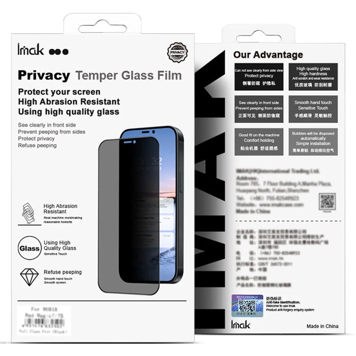IMAK For TECNO Camon 30S Pro 4G Anti Spy Tempered Glass Side Glue Full Screen Protector (No Edge Version) - 7