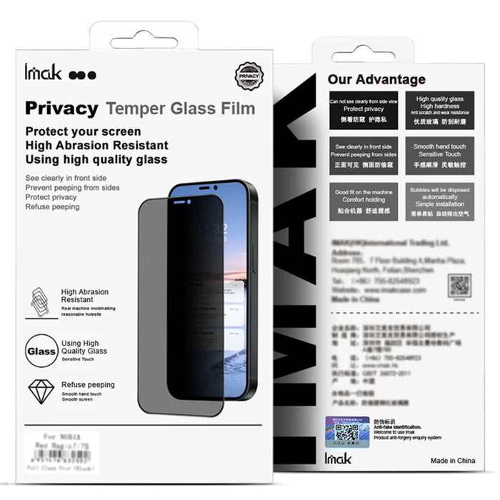 IMAK For Infinix Note 40S Anti Spy Tempered Glass Side Glue Full Screen Protector (No Edge Version) - 7