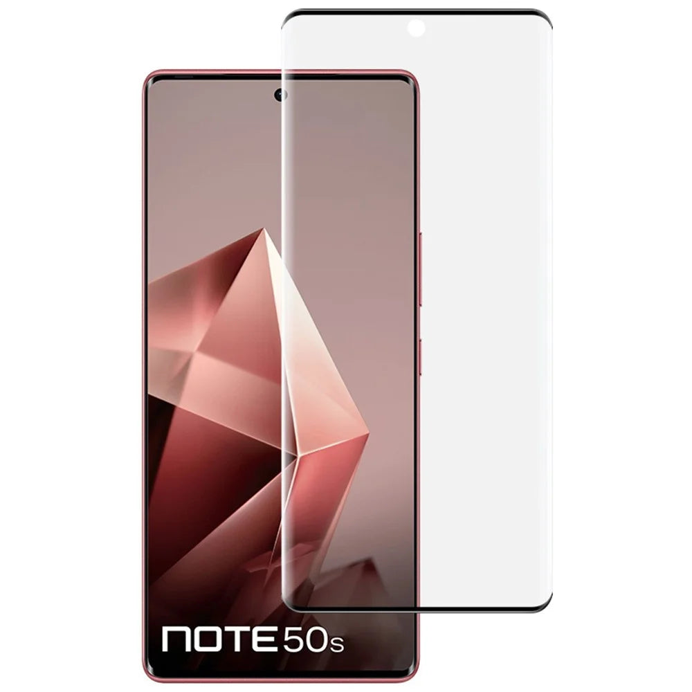 IMAK For Infinix Note 50s 5G Full Screen Protector Side Glue 3D Curved Tempered Glass Film (No Edge Version) (Fingerprint Unlock) - 1