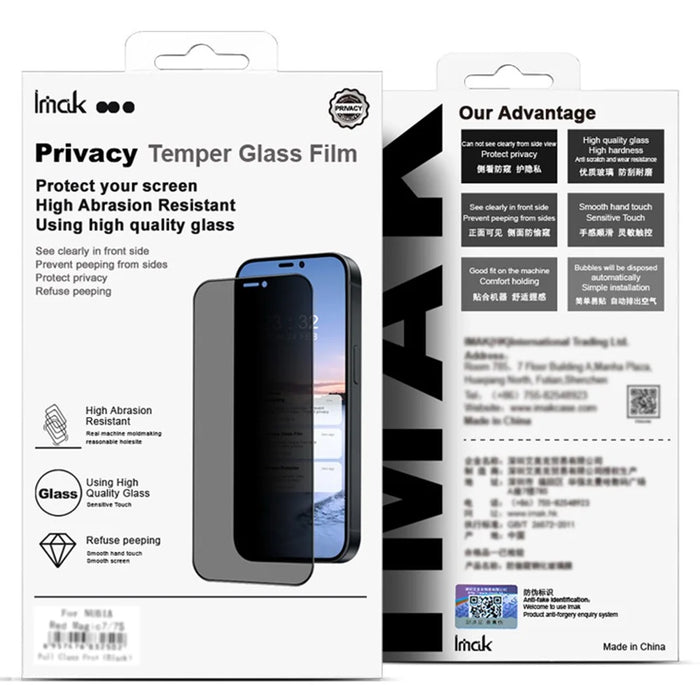 IMAK For Infinix Zero 40 4G Anti Spy Tempered Glass Side Glue Full Screen Protector (No Edge Version) - 7