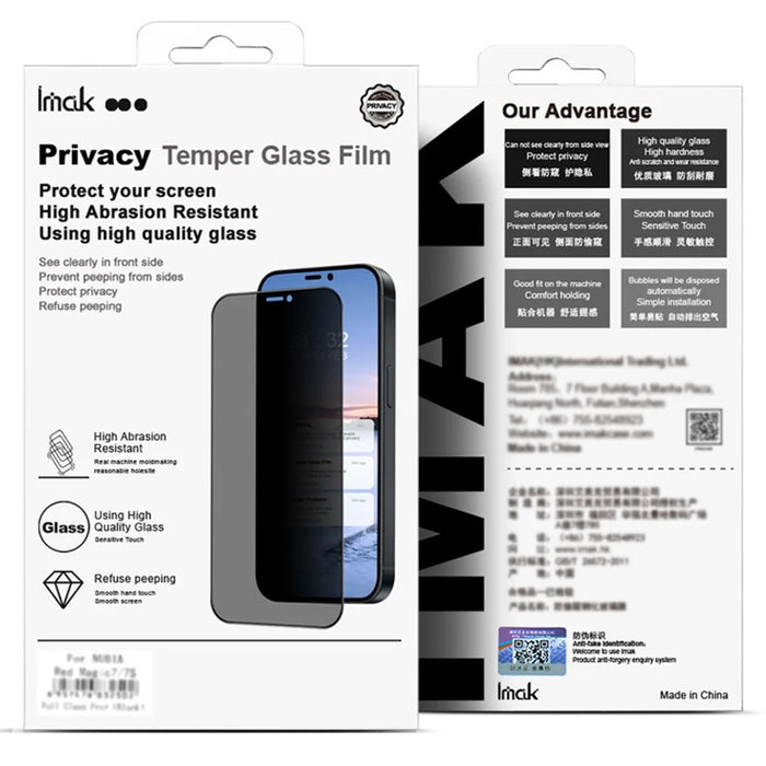 IMAK For TECNO Spark 20 Pro+ Anti Spy Tempered Glass Side Glue Full Screen Protector (No Edge Version) - 7