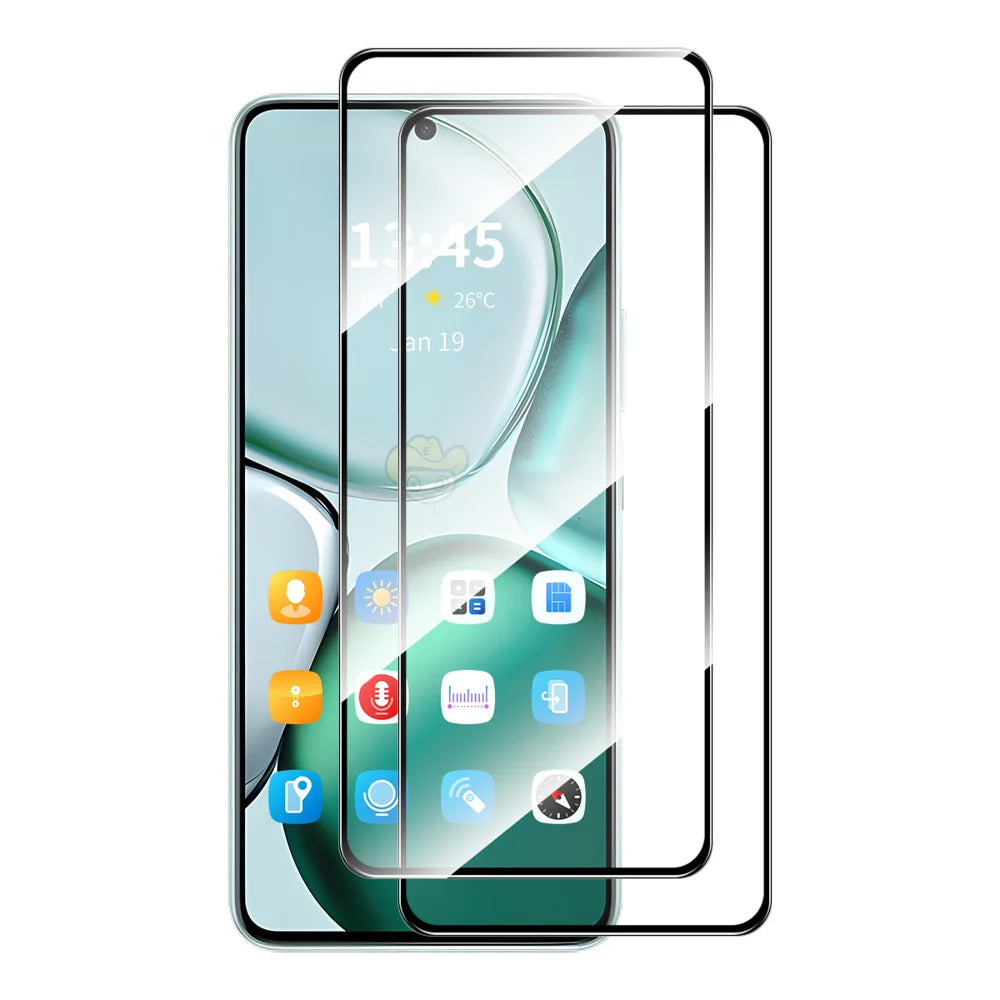 ENKAY HAT PRINCE For Oppo Find X9 5G 2Pcs Screen Protector   Silk Printing 0.18mm High Aluminum-silicon Glass (Fingerprint Unlock) - Transparent - 1