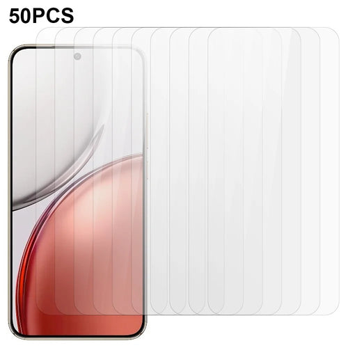 50Pcs For Honor Magic8 Lite 5G / X9d 5G / X70 5G Screen Protector Full Glue Tempered Glass Clear Screen Film (NOT Complete Covering) (No Package, with Wipes Set, Dust-absorber, Guide Sticker) - 1